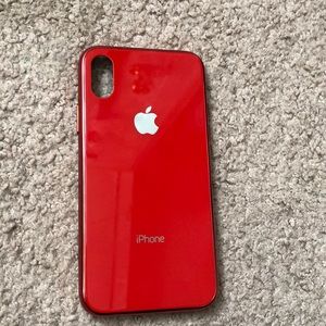 Shiny red iPhone X case